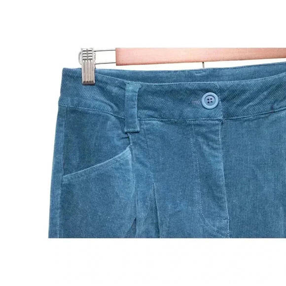 NWT Alison Sheri Corduroy Pants XS Pleated Straight Leg Academia Preppy Blue - Picture 5 of 12